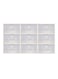 Pack Of 9 Shoe Stackable Box Set Clear/White