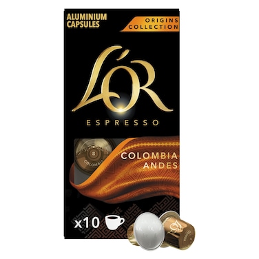 L'or Colombia Espresso Coffee Capsule 10 Capsules, 57g