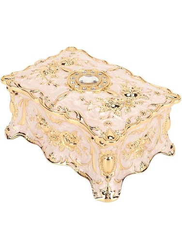 Xinwe Jewelry Box, Trinket Prevention for Anniversary (Golden White)