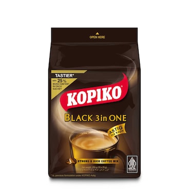 Kopiko Black 3-In-1 Coffee Mix 25g Pack of 10