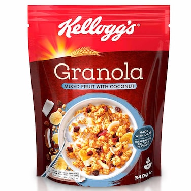 Kellogg's Granola Mixed Fruit with Coconut Cereal, 340g