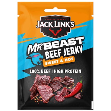 Jack Link&rsquo;s MrBeast Sweet &amp; Hot Beef Jerky, 40g