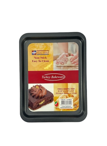 Non-Stick Small Baking Tray 21.5Cm X 16.6Cm X 1.5Cm - Black