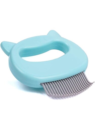 Leo's Paw The Original Pet Hair Removal Massaging Shell Comb Soft Deshedding Brush Grooming and Shedding Matted Fur Remover Dematting tool for Long and Short Hair Cat Dog Puppy Bunny (Mint)