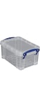Really Useful Box 0.2L - Clear, H 12 cm x W 8.5 cm x D 4.5 cm