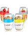 Premify Overnight Oats Jar Set Of 4 With Spoons, 870ml / 30oz Reusable Plastic Breakfast Jars With Partitions, On The Go Yogurt/Dessert Cups For Oatmeal, Cereal, Pudding, Porridge, Fruit Salad