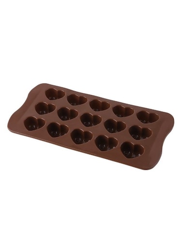 Chocolate Cake Heart Maker Mould Brown 21.3x10.5x2.3centimeter