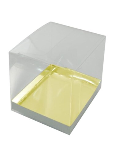PVC Gift Boxes Transparent Boxes in Golden and Silver 12 Pack Perfect for Gift Wrapping Party Favors Weddings Birthdays and Special Occasions (8X8X8 CM)