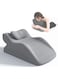 Ergonomic Wedge Pillow for Back Neck Pain Relief,Memory Foam Pillow with Washable Cover for Sitting Up, Reading (Grey)