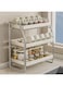Hoisimdy Countertop Spice Rack Organiser 3 Tier Seasoning Stand Coffee Station Organiser Kitchen Tiered Shelf Rack Bathroom Shelf Organizer Kitchen Bottle Organizer