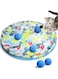 Angju Interactive Cat Toys, 70cm Cat Play Mat, Cat Rechargeable Ball Fast Rolling in Pouch, Automatic Motion Activated Moving Ball Hide and Seek Game for Indoor Exercise Kicker