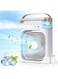 yallabuyit Power Portable Personal Air Conditioner with - 5-in-1 Timing Evaporative Cooler, 7 Colors Light, 5 Sprays, 3 Speeds - Ideal for Small Rooms, Offices, Cars, and Camping" (White)
