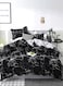 Home Single Size Bedding Set 4 Pieces Without Filler, Marble Design.