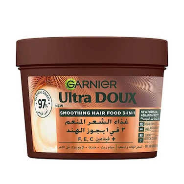 Garnier Ultra Doux Smoothing Coconut 3-In-1 Hair Food White 390ml