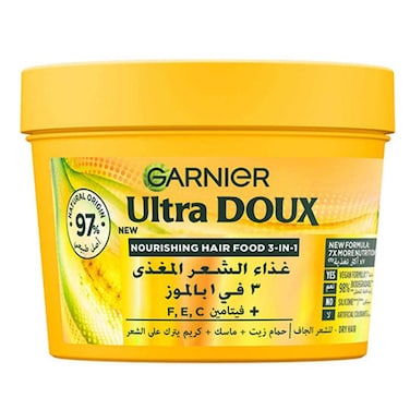 Garnier Ultra Doux Nourishing Banana 3-In-1 Hair Food Yellow 390ml