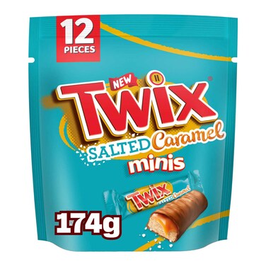 Twix Salted Caramel Chocolate Minis, 12 Mini Bars, 174g