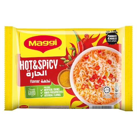 Nestle Maggi 2 Minute Hot And Spicy Noodles 78g
