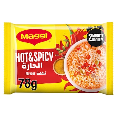 Nestle Maggi 2 Minute Hot And Spicy Noodles 78g