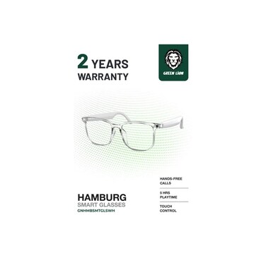 Hamburg Smart Glasses with Anti-Blue Lens &amp; Bluetooth 5.4