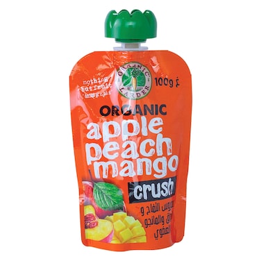 أورغانيك لاردر  مهروس التفاح والخوخ والمانغو، 100 غرام