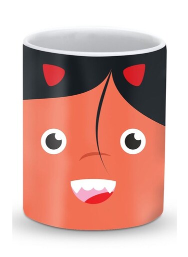 Premium Cute Cupid Designer Mug Orange/Black