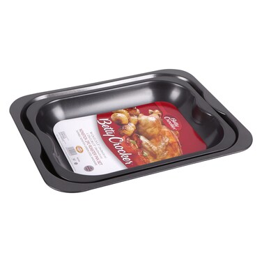 Betty Crocker, 2 Pcs Roaster Pan Set, Large/Medium, Non-stick