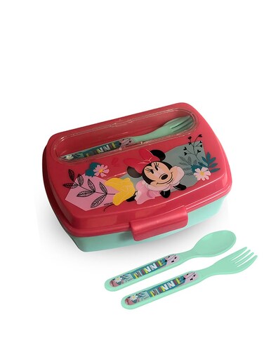 Stor Funny Sandwich Box With Cutlery Minnie Mouse Being More Minnie