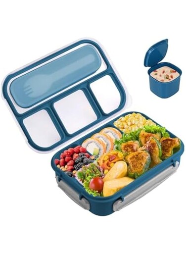 1300ML Lunch Box Kids, Bento Box Adult Lunch Box, Lunch Containers for Adults/Kids/Toddler,With 4 Compartment,Microwave &amp; Dishwasher &amp; Freezer Safe,BPA Free