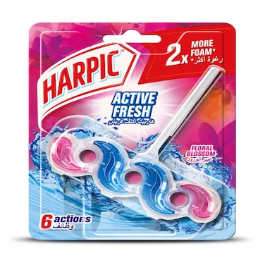 Harpic Active Fresh Toilet Rim Block, Floral Blossom Scent, 35g