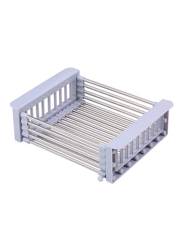 Over Sink Dish Drying Rack Silver/Grey
