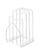 Cutting Board Rack Chopping Board Organizer Pot Pan Lids Holder Thin Bakeware Baking Tray Drying Display Stand Kitchen Countertop Cupboards Cabinet Office Sturdy Metal 12.5 * 14.5 * 21.5cm in.White