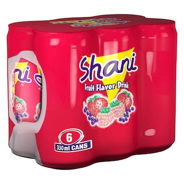 Shani Fruit Flavour Drink Can, 330ml Pack of 6