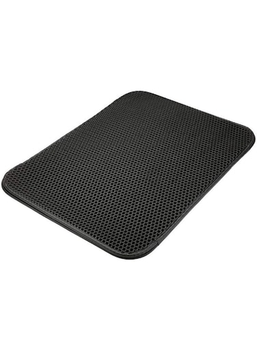 Mumoo Bear Cat Litter Mat, Trapping Honeycomb Double Layer Design Mat With Waterproof Bottom Kattenmand, Scatter Control/Special Side Handles Easier To Clean/Washable