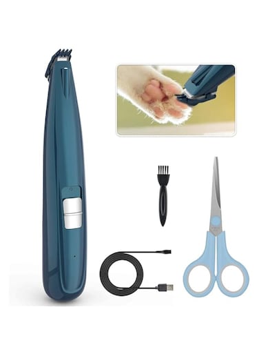 KASTWAVE Dog/Cat Clippers, Pet Foot Hair Clippers with LED Light Dog Grooming Clippers Cordless Pet Hair Trimmer Quiet Rechargeable Shaving Tool for Dog Cat Hair Around Face Eyes Ears Rump Paws