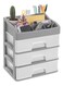 Storage Container with Stickers, Organizer for Cosmetics, Jewelry Box ,Multifunctional and multi-purpose ,3 Layer size 31x28x20cm