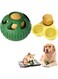 Azonee Silicone Pet Food Ball, Long-Lasting Interactive Dog Toys for Aggressive Chewers &ndash; Freezable Fillable Rubber Chew Toy with Silicone Treat Mold, Green Ball + Yellow Plate