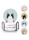 Sipoyen Drink Coasters with Holder Absorbent Coaster Sets of 4 Cute Kitty Table Coasters Housewarming Gift