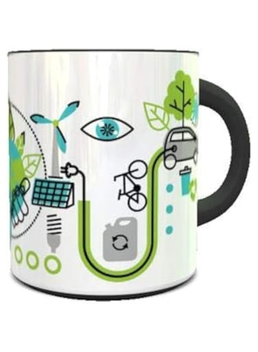 Impress Color Changing Heat Sensitive Coffee Mug with Green Energy Design
