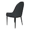 Jeffcoco Furniture,Grey Luxury Dining Chair,Italy Design,Reading Chair,Desk Chair For Relax Indoor,Grey Frame Leather Seat Chair For Home Office Furniture