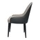 Jeffcoco Furniture,Grey Luxury Dining Chair,Italy Design,Reading Chair,Desk Chair For Relax Indoor,Grey Frame Leather Seat Chair For Home Office Furniture