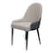 Jeffcoco Furniture,Grey Luxury Dining Chair,Italy Design,Reading Chair,Desk Chair For Relax Indoor,Grey Frame Leather Seat Chair For Home Office Furniture