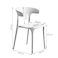Jeffcoco Furniture Modern Mid Century Premium Plastic Chair,Curved Back Dining Chairs For Kitchen Garden Lounge Meeting Room,1PCS White