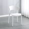 Jeffcoco Furniture Modern Mid Century Premium Plastic Chair,Curved Back Dining Chairs For Kitchen Garden Lounge Meeting Room,1PCS White