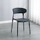 Jeffcoco Furniture Modern Mid Century Premium Plastic Chair,Curved Back Dining Chairs For Kitchen Garden Lounge Meeting Room,1PCS Black
