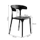 Jeffcoco Furniture Modern Mid Century Premium Plastic Chair,Curved Back Dining Chairs For Kitchen Garden Lounge Meeting Room,1PCS Black