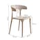 Jeffcoco Furniture Modern Mid Century Premium Plastic Chair,Curved Back Dining Chairs For Kitchen Garden Lounge Meeting Room,1PCS Beige