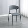 Jeffcoco Furniture Modern Mid Century Premium Plastic Chair,Curved Back Dining Chairs For Kitchen Garden Lounge Meeting Room,1PCS Grey