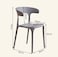 Jeffcoco Furniture Modern Mid Century Premium Plastic Chair,Curved Back Dining Chairs For Kitchen Garden Lounge Meeting Room,1PCS Grey