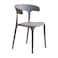 Jeffcoco Furniture Modern Mid Century Premium Plastic Chair,Curved Back Dining Chairs For Kitchen Garden Lounge Meeting Room,1PCS Grey