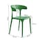 Jeffcoco Furniture Modern Mid Century Premium Plastic Chair,Curved Back Dining Chairs For Kitchen Garden Lounge Meeting Room,1PCS Green